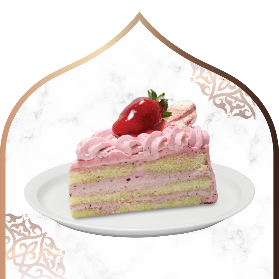 Royal Strawberrey Cake Piece - 1 serving